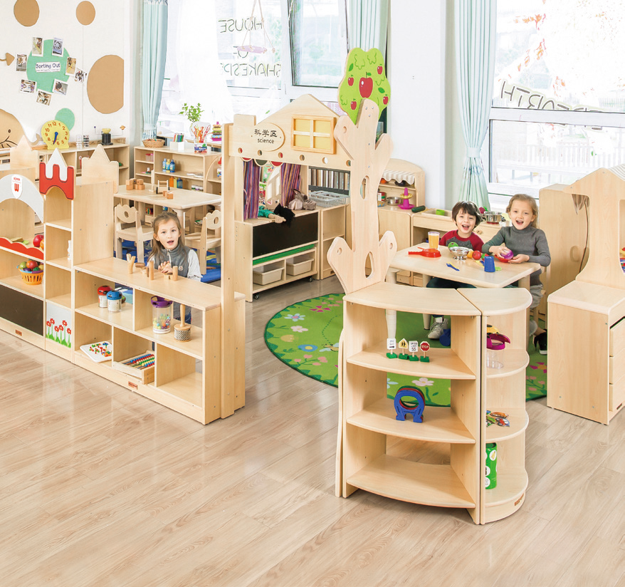 华森葳幼儿园实木家具分享：雅典花园系列