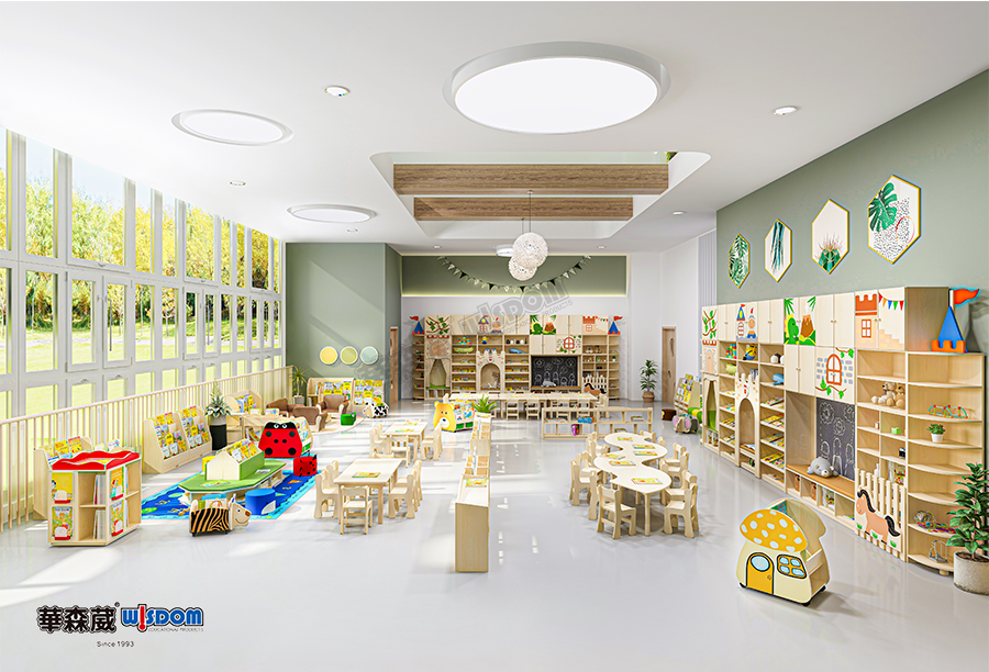 幼儿园家具厂家不好找？来华森葳一站式配齐