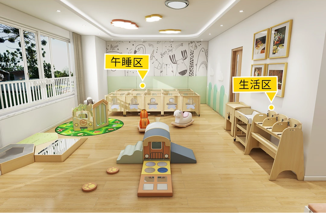 睡眠区:集中看护+省力设计 睡眠区:集中看护+省力设计