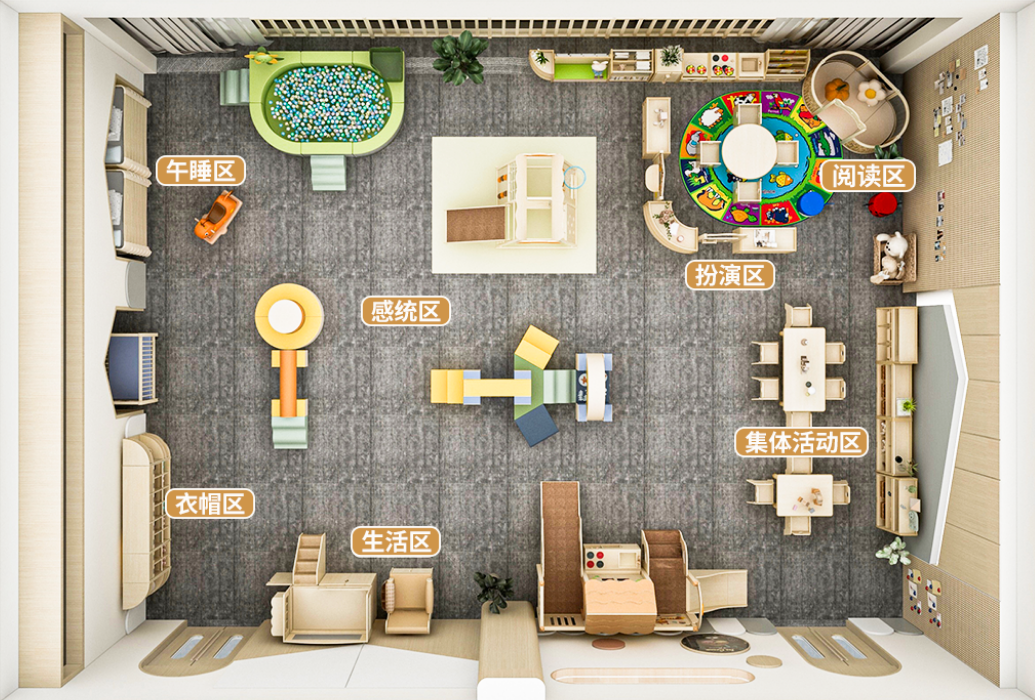 二、 核心功能区创设：从午休到探索